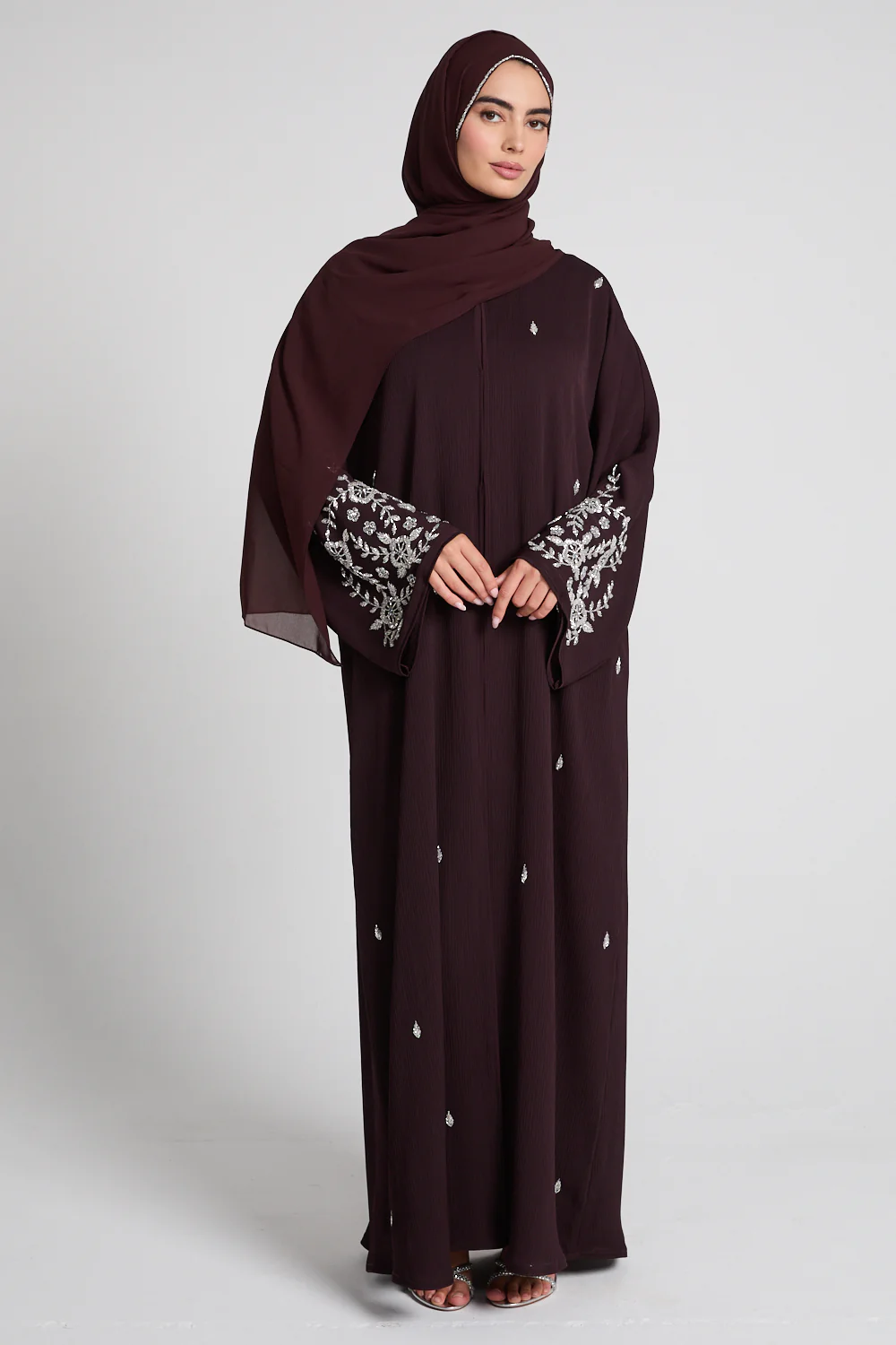 premium petal blossom abaya auburn premium petal blossom abaya auburn
