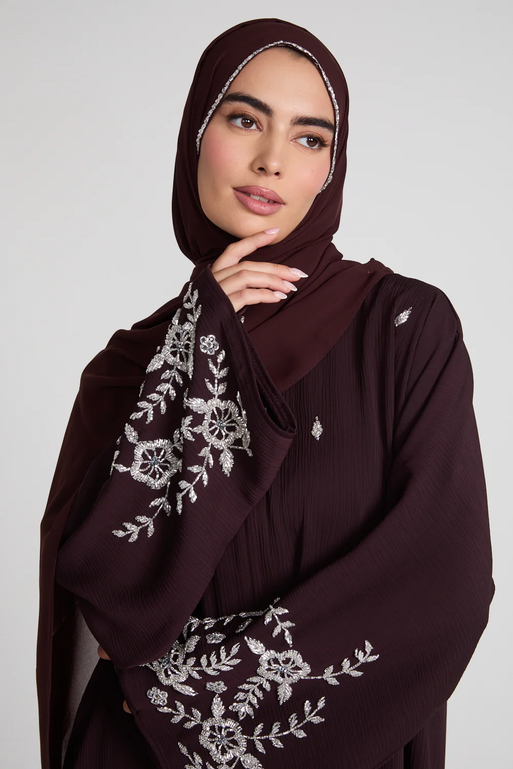 premium petal blossom abaya auburn premium petal blossom abaya auburn